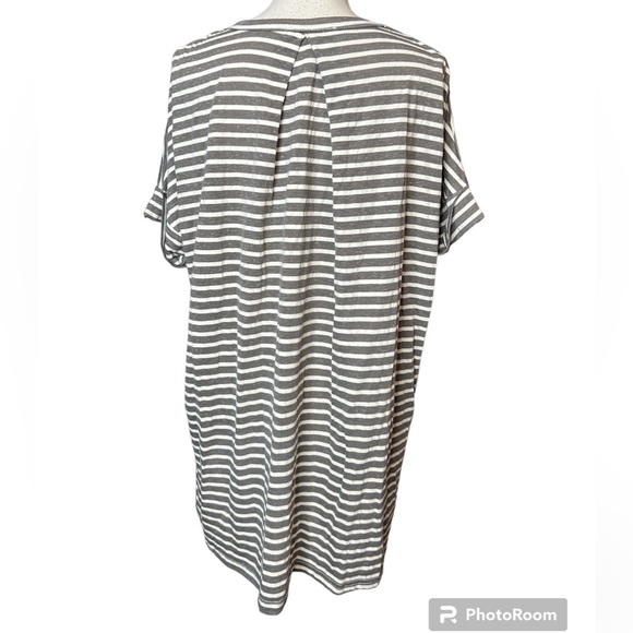 Umgee Striped Lace Up Blouse - Picture 4 of 9